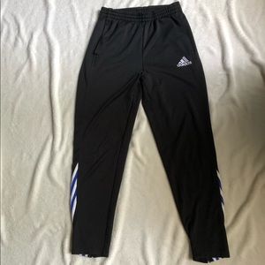 Mens Vintage Adidas Athletic Pants - Black - Sz Small - Zip Ankles